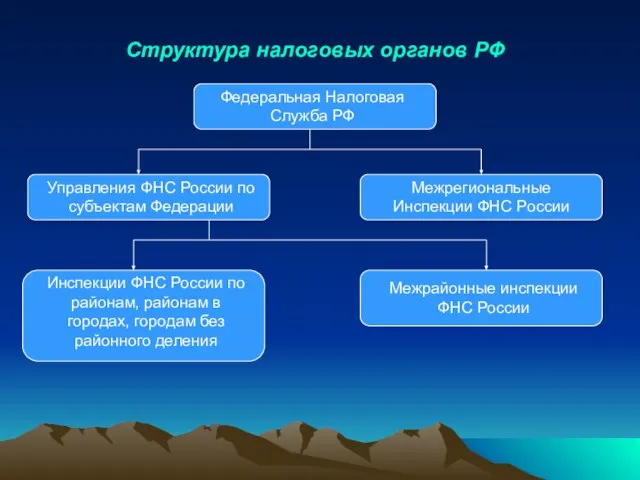 Структура налоговых органов РФ Федеральная Налоговая Служба РФ Управления ФНС России по