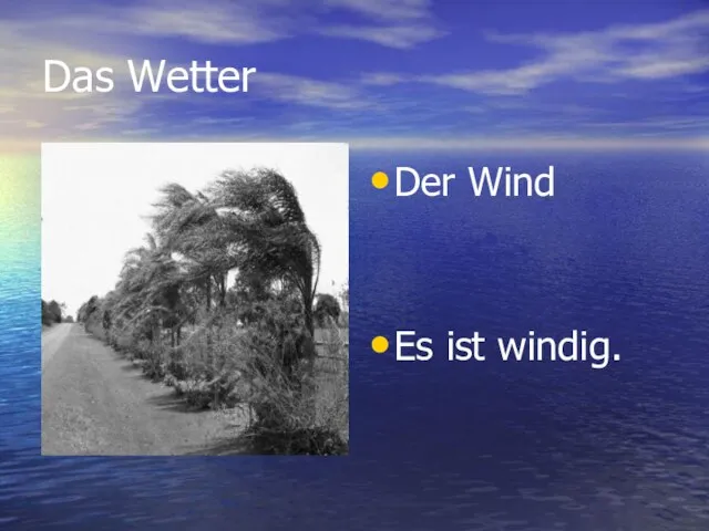 Das Wetter Der Wind Es ist windig.