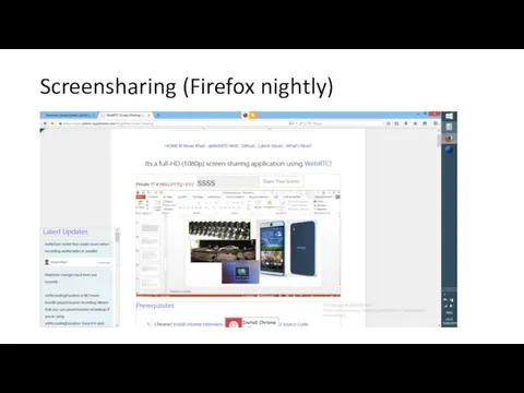 Screensharing (Firefox nightly)