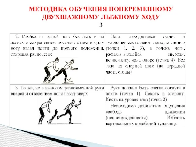 МЕТОДИКА ОБУЧЕНИЯ ПОПЕРЕМЕННОМУ ДВУХШАЖНОМУ ЛЫЖНОМУ ХОДУ 3