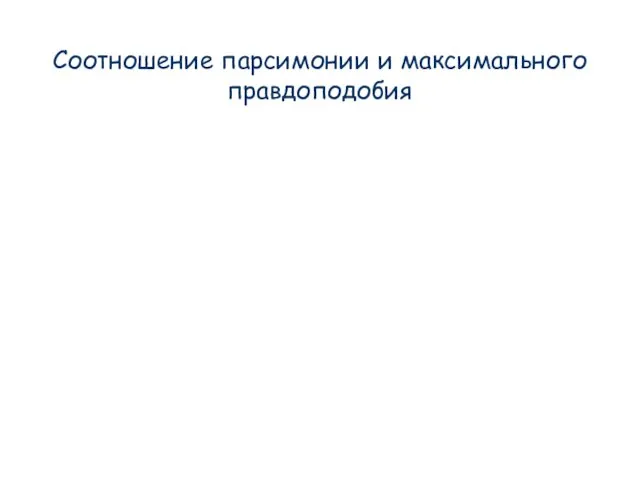 Соотношение парсимонии и максимального правдоподобия