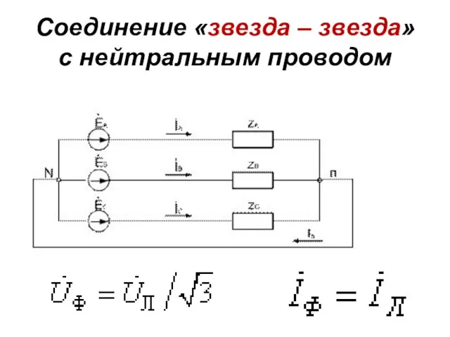 Соединение «звезда – звезда» с нейтральным проводом