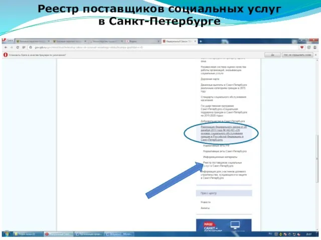 Реестр поставщиков социальных услуг в Санкт-Петербурге