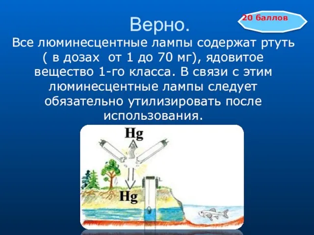 Верно. Все люминесцентные лампы содержат ртуть ( в дозах от 1 до