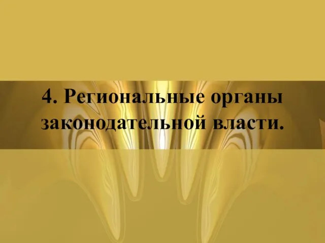 4. Региональные органы законодательной власти.