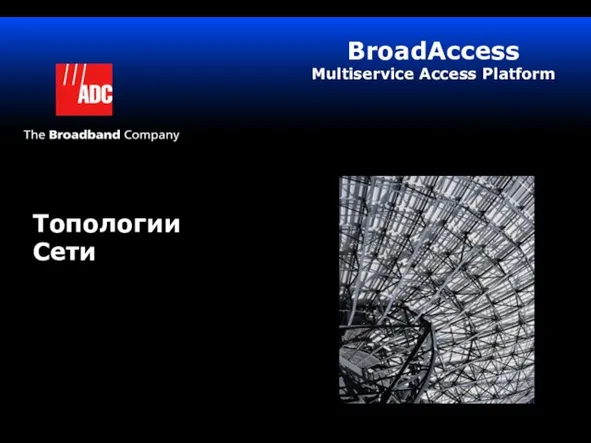 Топологии Сети BroadAccess Multiservice Access Platform