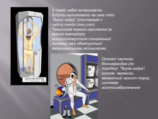 У такій кабіні астронавти будуть напилювати на своє тіло "другу шкіру" (ілюстрація