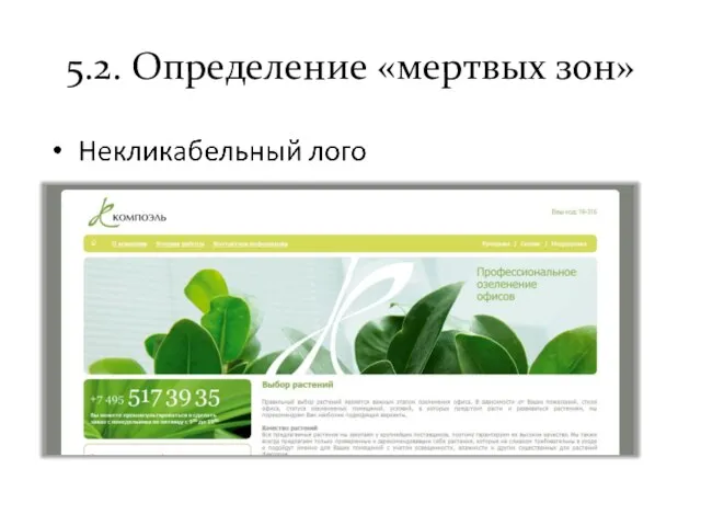 5.2. Определение «мертвых зон»