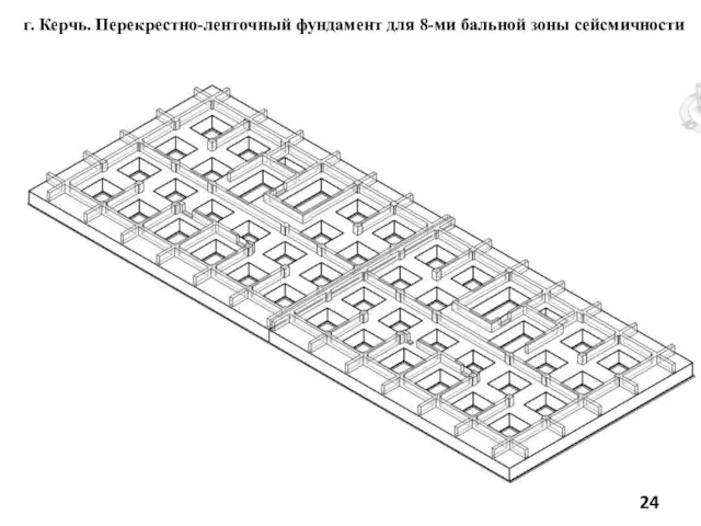 г. Керчь. Перекрестно-ленточный фундамент для 8-ми бальной зоны сейсмичности