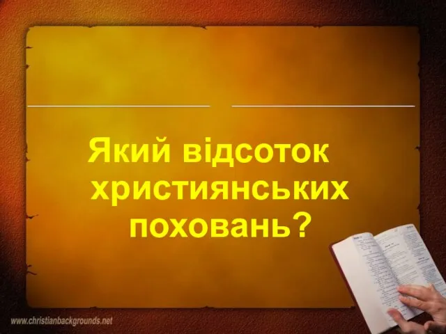 Який відсоток християнських поховань?