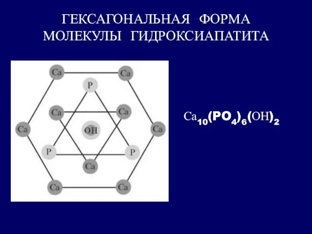 ГЕКСАГОНАЛЬНАЯ ФОРМА МОЛЕКУЛЫ ГИДРОКСИАПАТИТА Са10(PO4)6(ОН)2