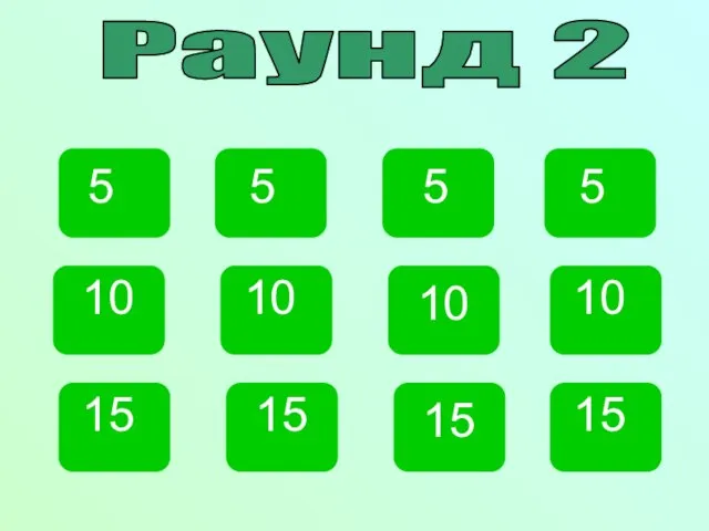 Раунд 2 5 5 5 5 10 10 10 10 15 15 15 15