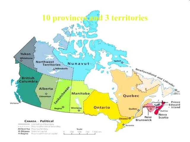 10 provinces and 3 territories