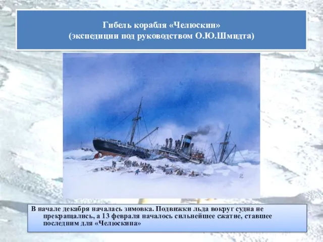 В начале декабря началась зимовка. Подвижки льда вокруг судна не прекращались, а