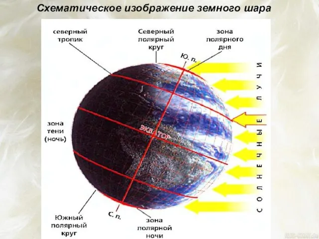 Схематическое изображение земного шара