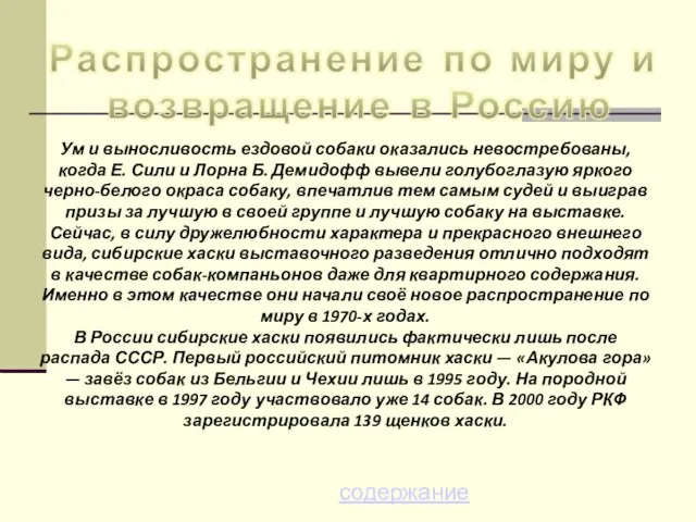 Ум и выносливость ездовой собаки оказались невостребованы, когда Е. Сили и Лорна