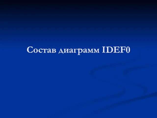 Состав диаграмм IDEF0