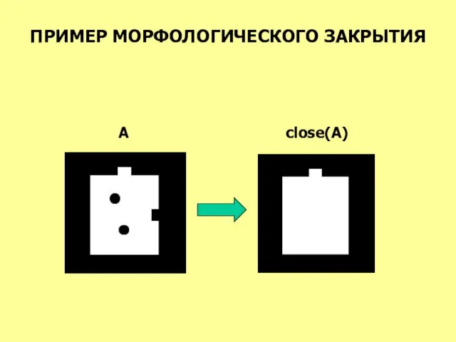 ПРИМЕР МОРФОЛОГИЧЕСКОГО ЗАКРЫТИЯ A close(A)