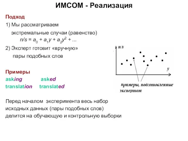 Подход 1) Мы рассматриваем экстремальные случаи (равенство) n/s = a0 + a1y