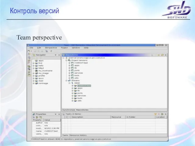 Контроль версий Team perspective