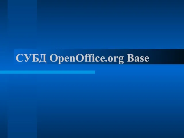 СУБД OpenOffice.org Base