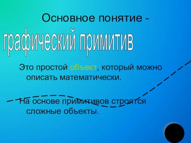 Основное понятие - Это простой объект, который можно описать математически. На основе