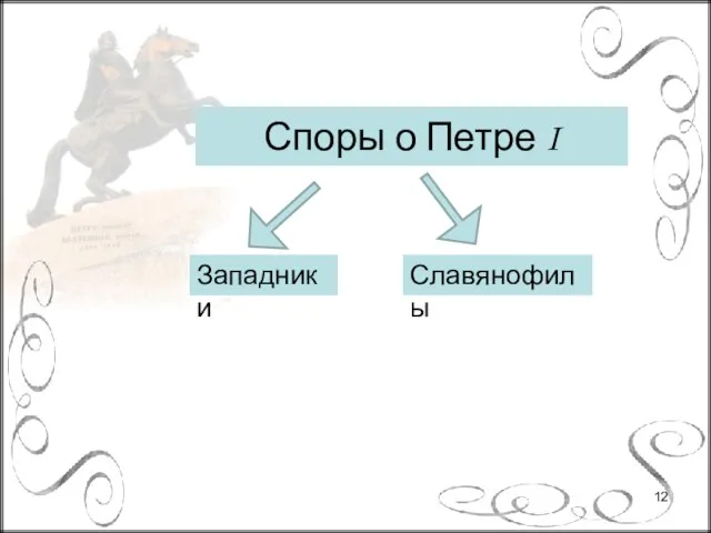 Споры о Петре I Западники Славянофилы