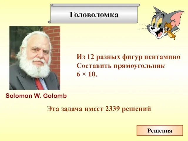 Головоломка Solomon W. Golomb Из 12 разных фигур пентамино Составить прямоугольник 6