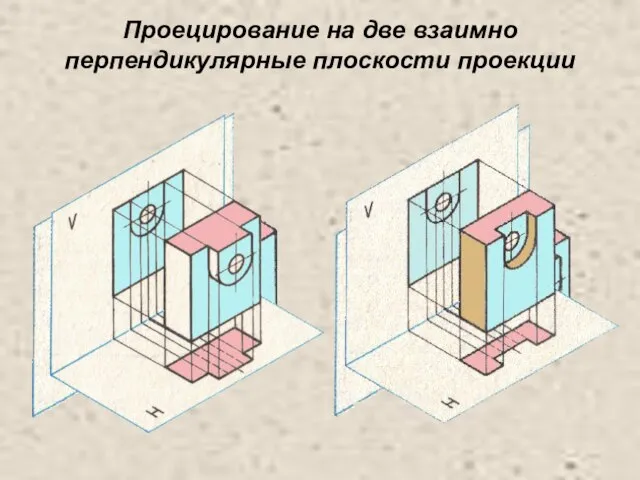 Проецирование на две взаимно перпендикулярные плоскости проекции