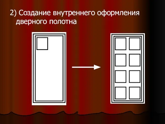 2) Создание внутреннего оформления дверного полотна