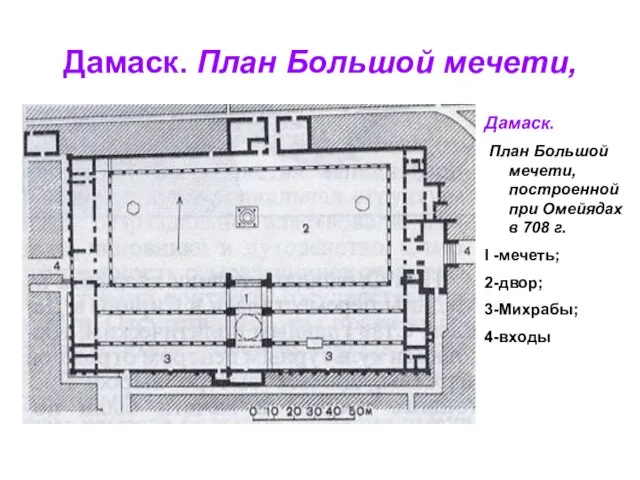 Дамаск. План Большой мечети, Дамаск. План Большой мечети, построенной при Омейядах в