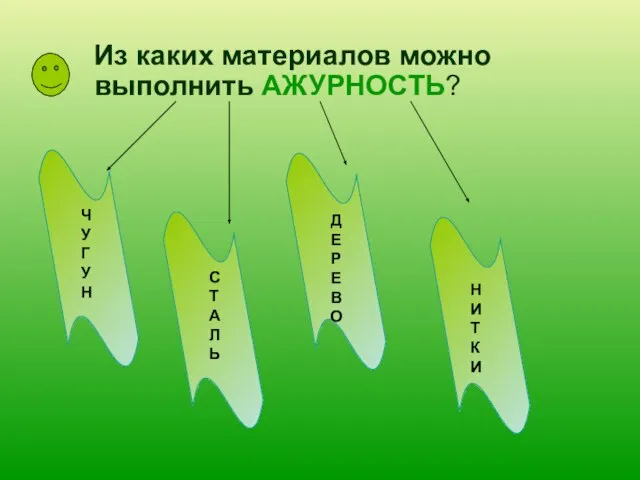 Из каких материалов можно выполнить АЖУРНОСТЬ?