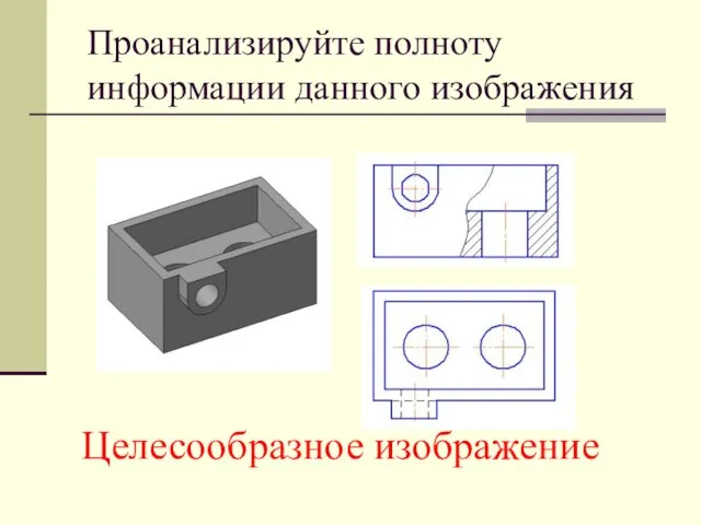 Целесообразное изображение Проанализируйте полноту информации данного изображения