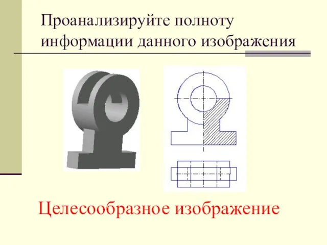 Целесообразное изображение Проанализируйте полноту информации данного изображения