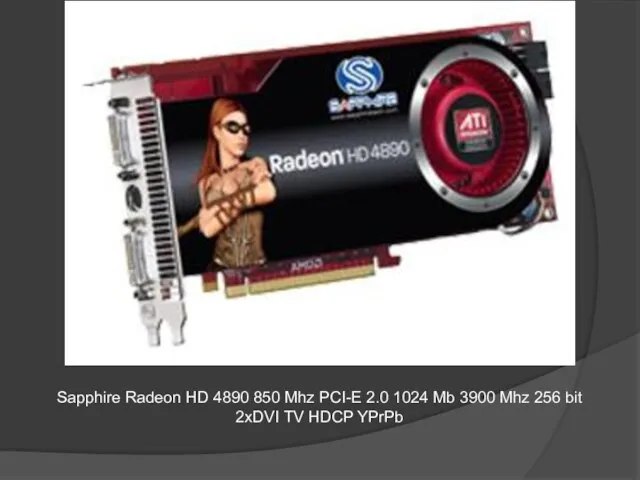 Sapphire Radeon HD 4890 850 Mhz PCI-E 2.0 1024 Mb 3900 Mhz