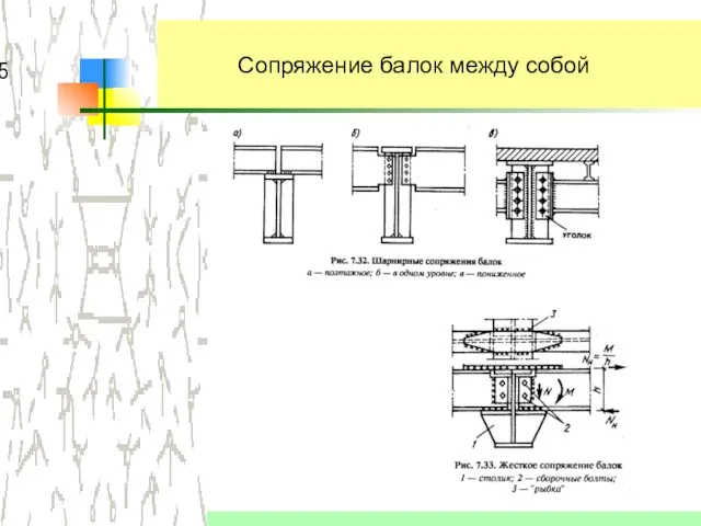 Сопряжение балок между собой