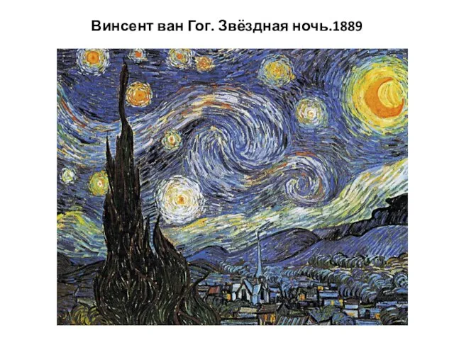 Винсент ван Гог. Звёздная ночь.1889