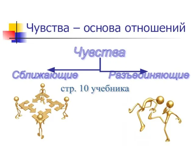 Чувства Сближающие Разъединяющие Чувства – основа отношений стр. 10 учебника