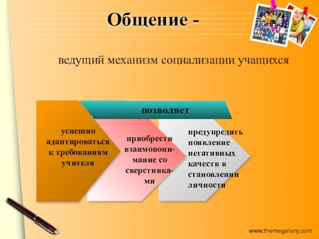 Общение - успешно адаптироваться к требованиям учителя позволяет предупредить появление негативных качеств