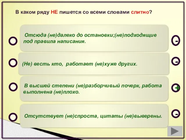 В высшей степени (не)разборчивый почерк, работа выполнена (не)плохо. (Не) весть кто, работает