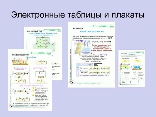 Электронные таблицы и плакаты