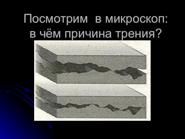 Посмотрим в микроскоп: в чём причина трения?