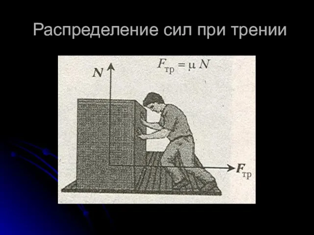 Распределение сил при трении