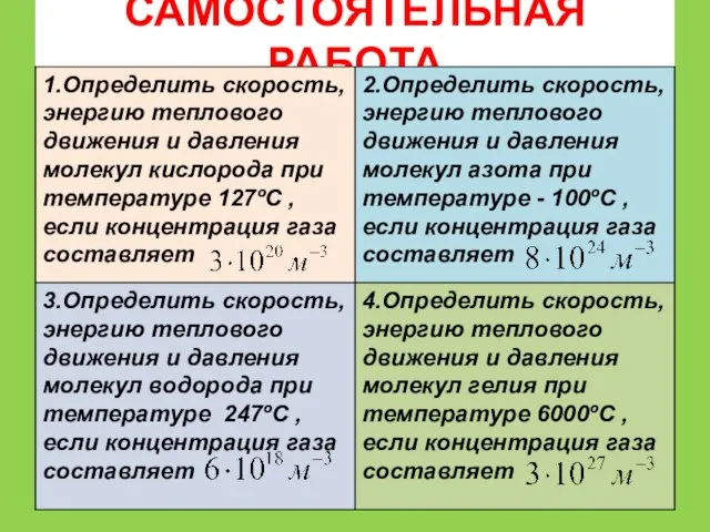 САМОСТОЯТЕЛЬНАЯ РАБОТА