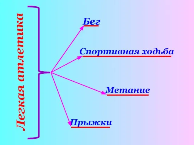 Легкая атлетика Прыжки Метание Спортивная ходьба Бег