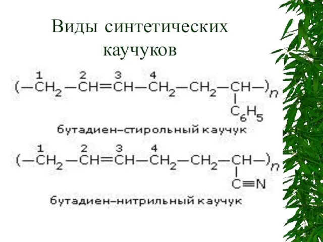 Виды синтетических каучуков