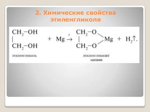 2. Химические свойства этиленгликоля