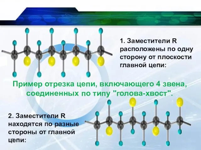 * 1. Заместители R расположены по одну сторону от плоскости главной цепи: