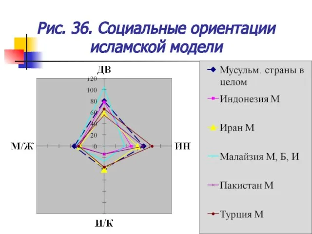 Рис. 36. Социальные ориентации исламской модели