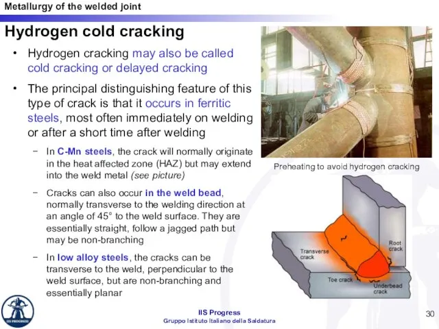 Hydrogen cold cracking Hydrogen cracking may also be called cold cracking or
